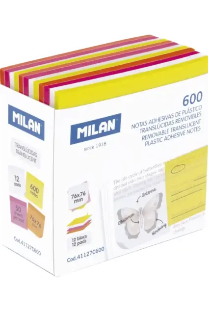 Imagem do produto  Milan Bloco de Notas Adesivas Cores Fluorescentes (600)