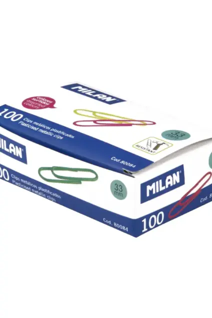 Imagem do produto  Milan Caixa com 100 Clips Plastificados