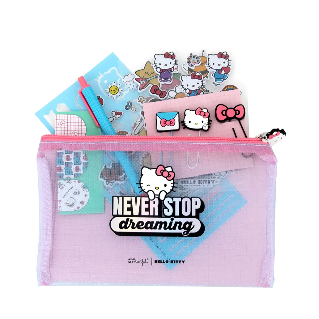 Mr. Wonderful Conjunto de Escrita Hello Kitty Never Stop Dreaming
