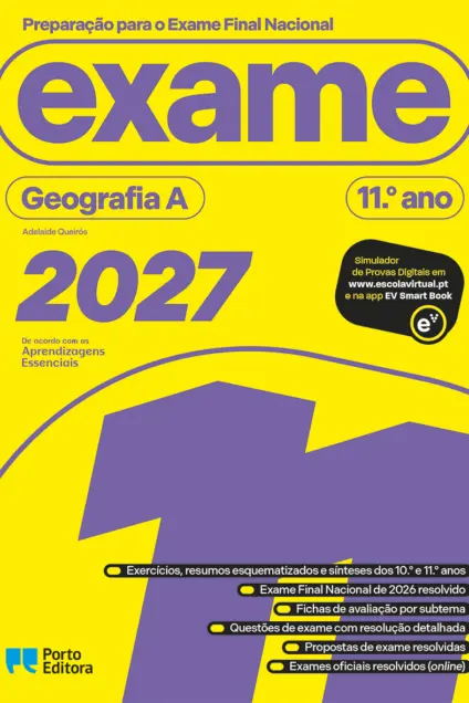 Imagem do produto  Preparação para o Exame Final Nacional 2027 Geografia A 11º ano 2027