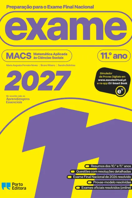 Imagem do produto  Preparação para o Exame Final Nacional 2027 MACS 11º ano 2027