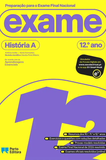 Imagem do produto  Preparação para o Exame Final Nacional História A 12º ano 2027
