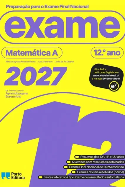 Imagem do produto  Preparação para o Exame Final Nacional 2027 Matemática A 12º