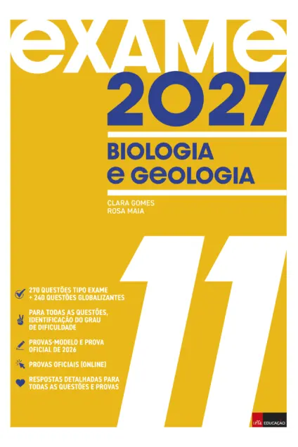 Imagem do produto  Exame 2027 Biologia e Geologia 11º ano