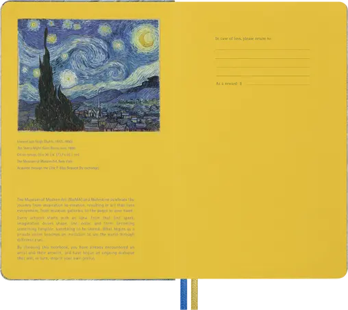Moleskine Gift Box Caderno Capa Dura Grande Pautado e Esferográfica Kaweco MoMA Vincent Van Gogh - Image 3