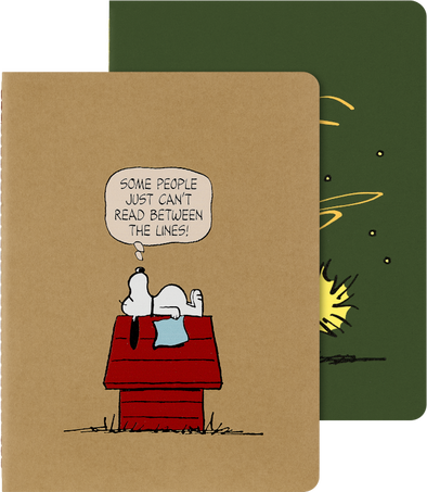 Imagem do produto  Moleskine Conjunto de 2 Cadernos Cahiers Capa Soft XL Pautados Peanuts Snoopy & Woodstock
