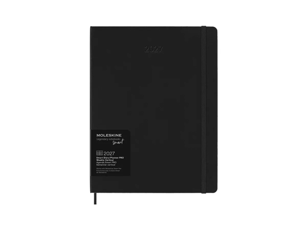 Moleskine Agenda 12 Meses 2027 PRO Semanal Vertical Capa Dura XL Smart Preta; ISBN: 8056999279332