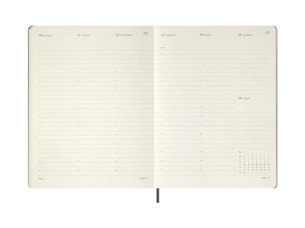 Moleskine Agenda 12 Meses 2027 PRO Semanal Vertical Capa Dura XL Smart Preta; ISBN: 8056999279332
