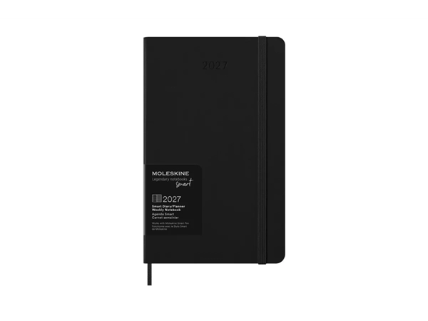 Moleskine Agenda 12 Meses 2027 Semanal Capa Dura Grande Smart Preta; ISBN: 8056999279349