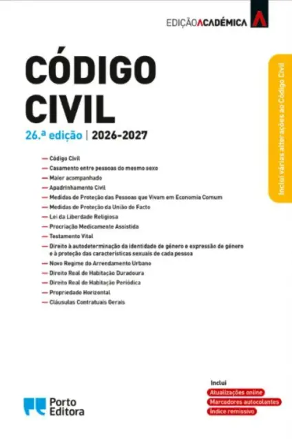 Imagem do produto  Código Civil - Edição Académica - 26ª Edição