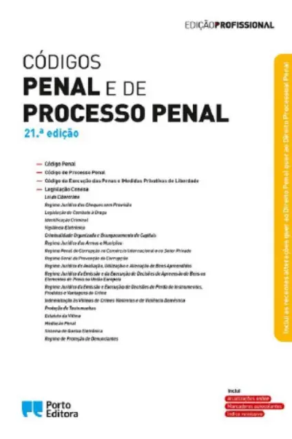 Imagem do produto  Códigos Penal e de Processo Penal - 21ª edição