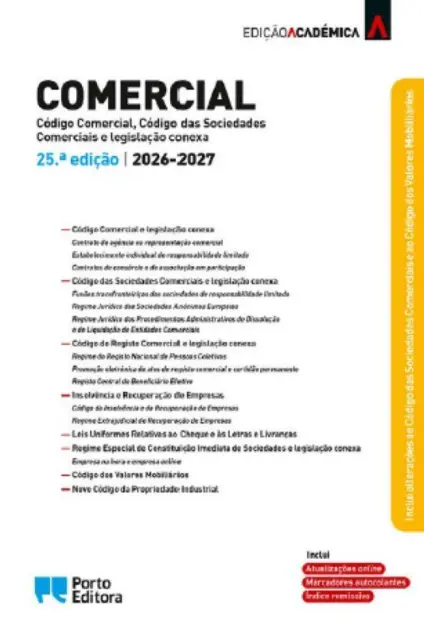 Imagem do produto  Comercial - Edição Académica - 25ª edição