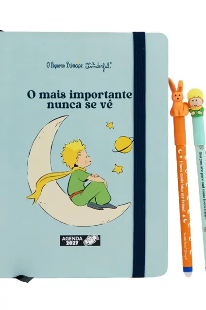 Imagem do produto  Mr Wonderful Agenda Semanal 2027 Grande Principezinho com 2 Esferográficas Apagáveis