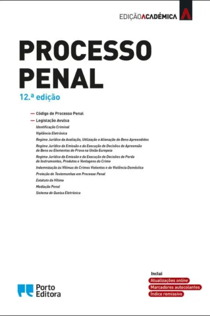 Imagem do produto  Processo Penal - Edição Académica - 12ª edição
