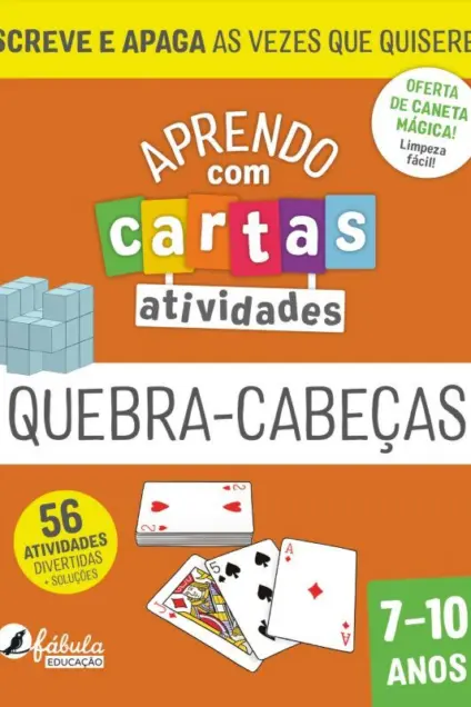 Imagem do produto  Aprendo com Cartas  Atividades - Quebra-cabeças 7-10 Anos
