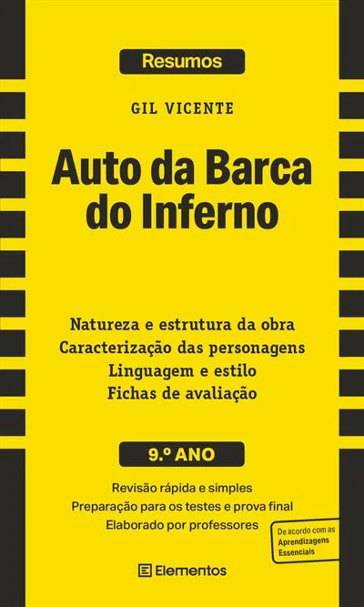 Imagem do produto  Resumos: Auto da Barca do Inferno – 9.º Ano