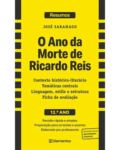 Imagem do produto  Resumos: O Ano da Morte de Ricardo Reis – 12.º Ano