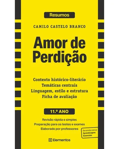 Imagem do produto  Resumos: Amor de Perdição – 11.º Ano