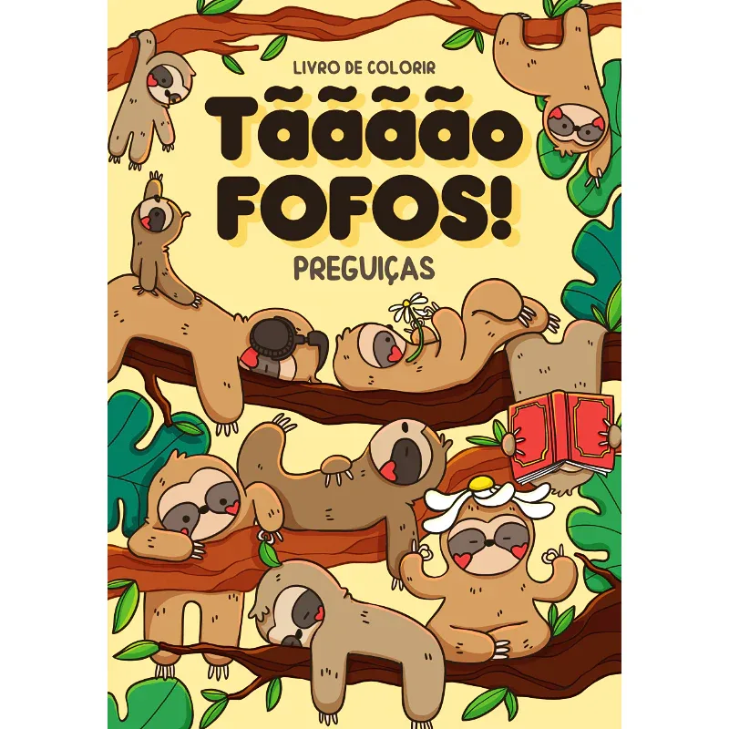Imagem do produto  Tãããão Fofos - Preguiças - Livro de Colorir