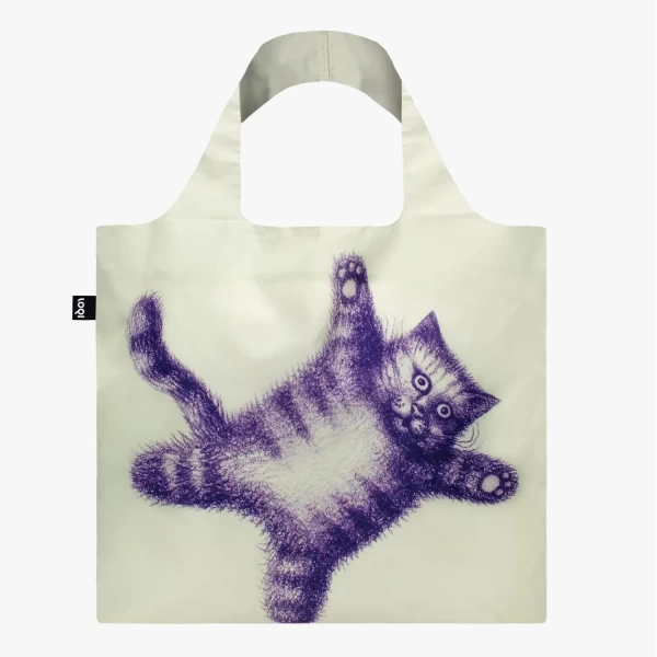 ARMANDO VEVE FLYING PURR-PLE CAT RECYCLED BAG
